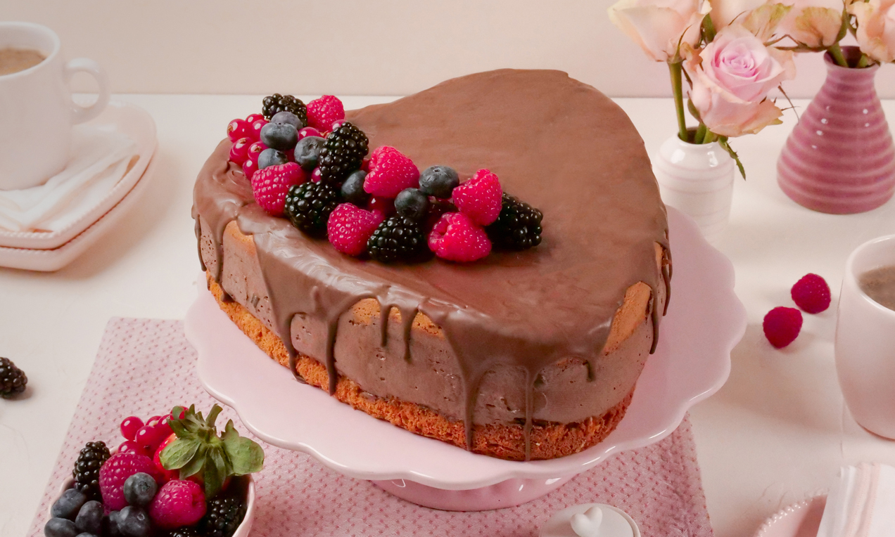 Herztorte mit Schokomousse Rezept | Dr. Oetker