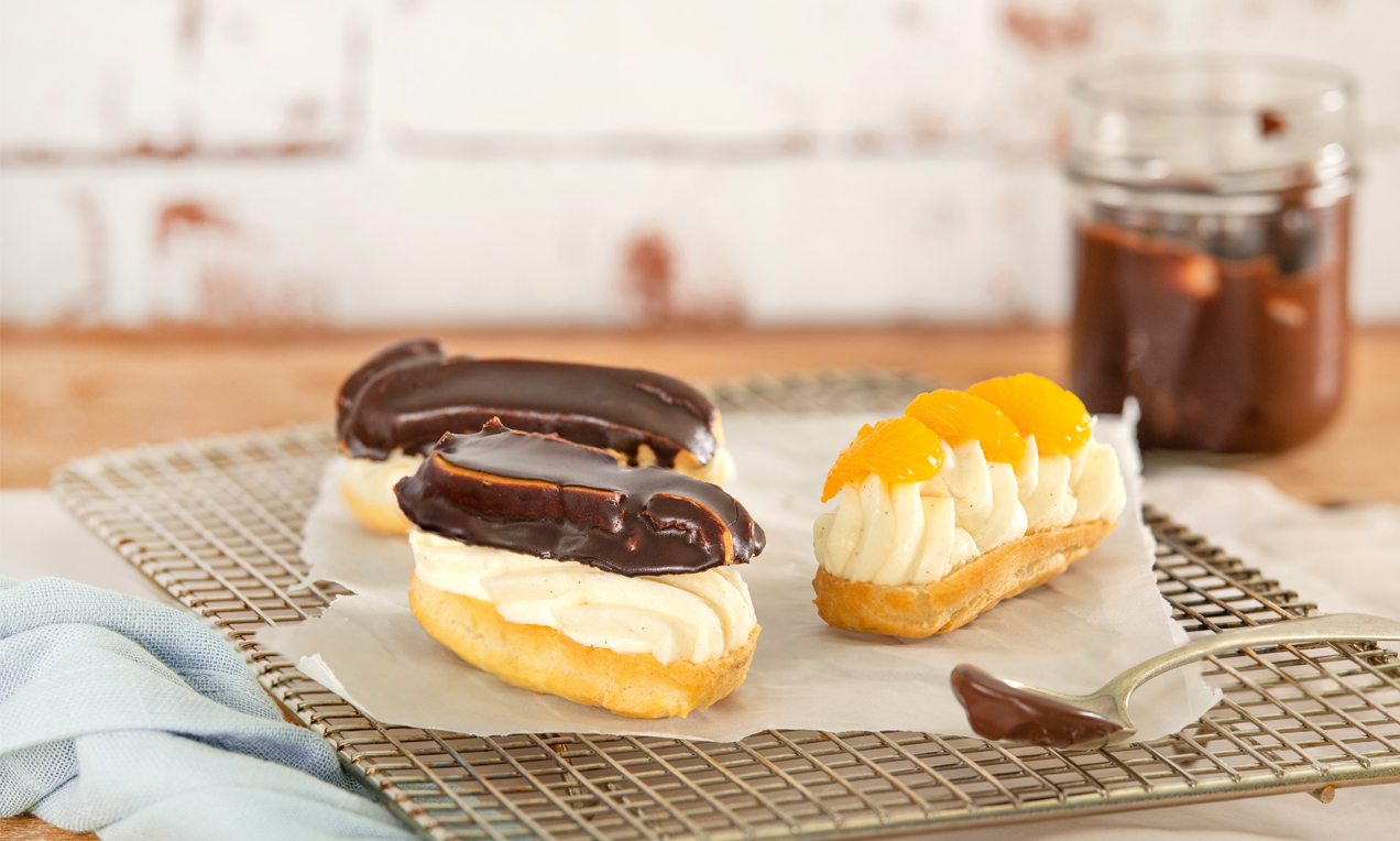 Eclairs mit Vanille-Obers Rezept | Dr. Oetker