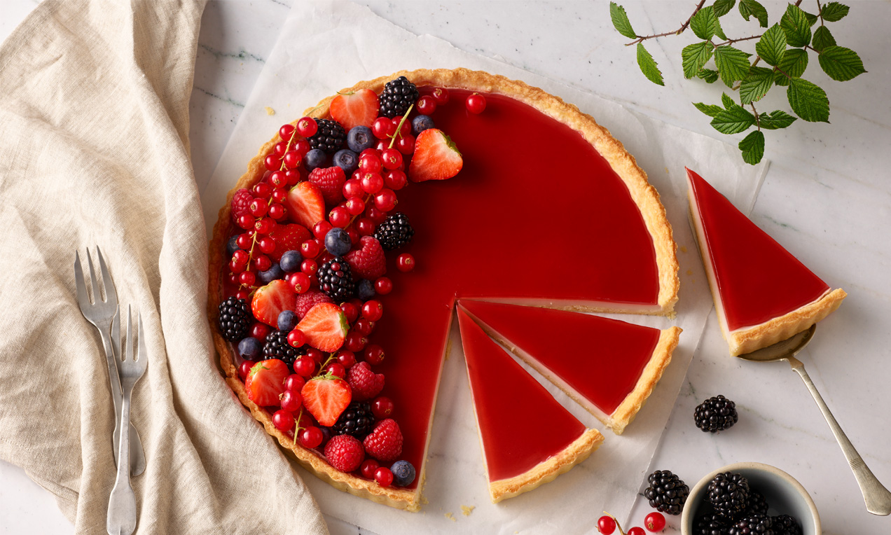 Panna Cotta-Beeren-Tarte Rezept | Dr. Oetker