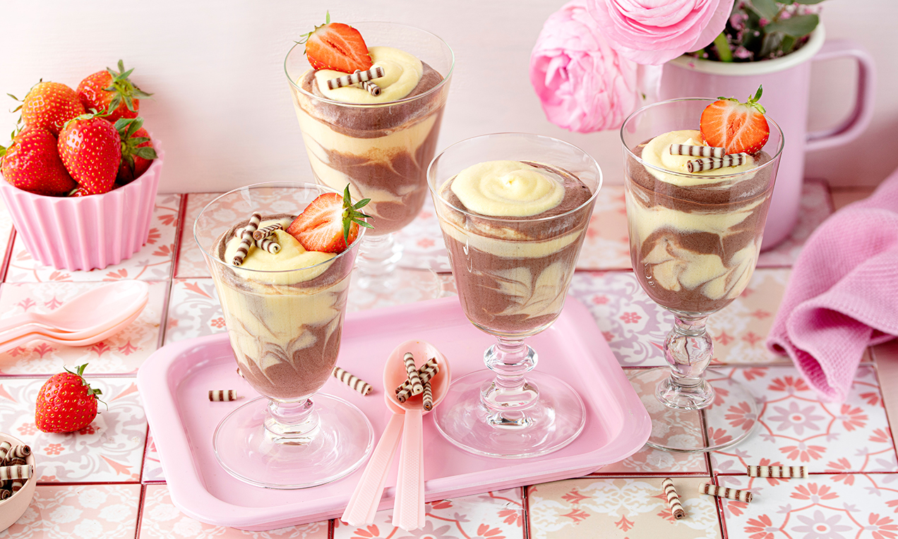 Schnelles Schoko-Vanille-Dessert Rezept | Dr. Oetker