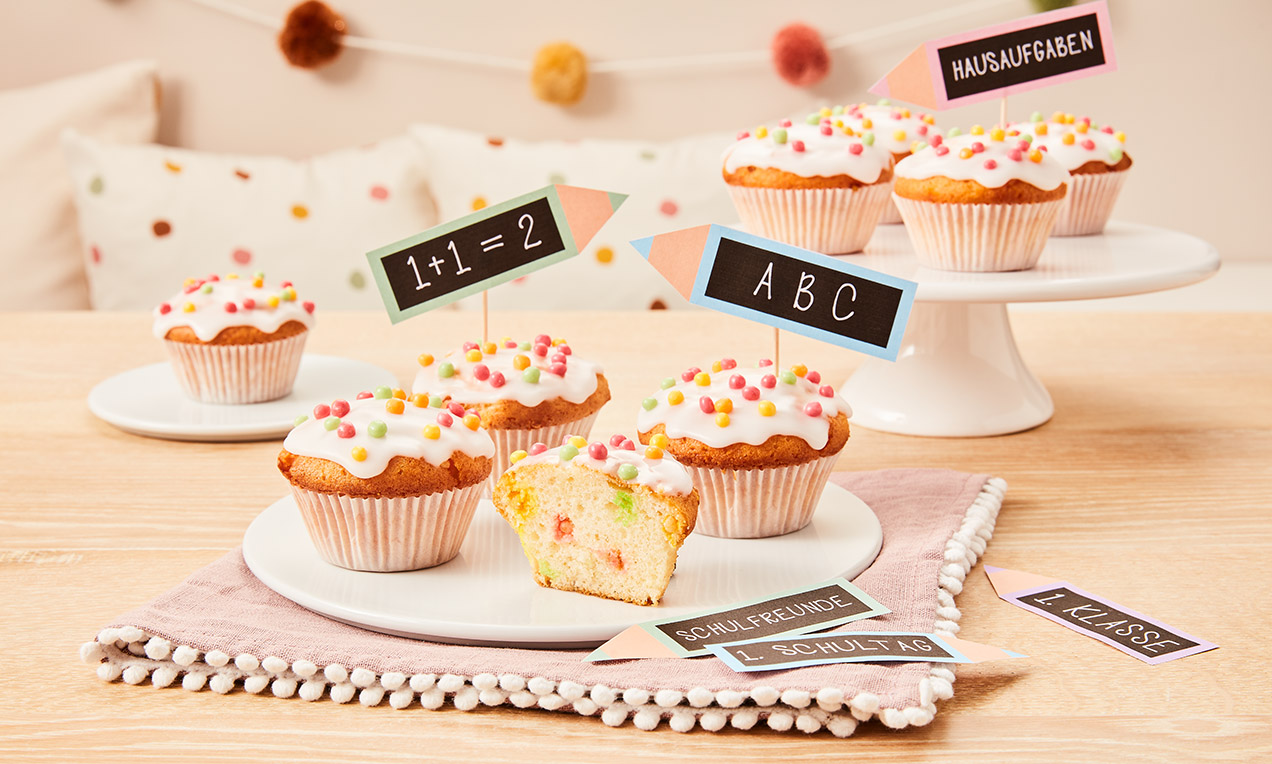Muffins zur Einschulung Rezept Dr. Oetker
