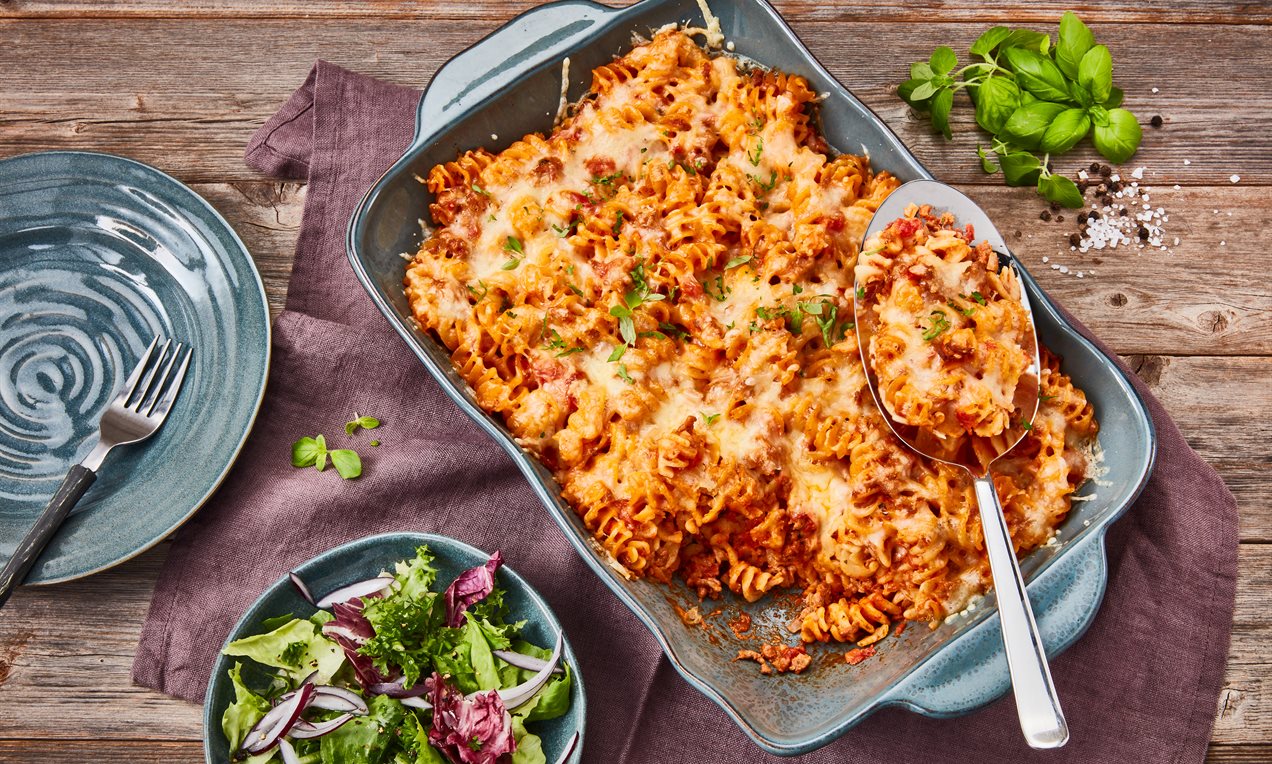 Nudelauflauf mit Faschiertem Rezept | Dr. Oetker
