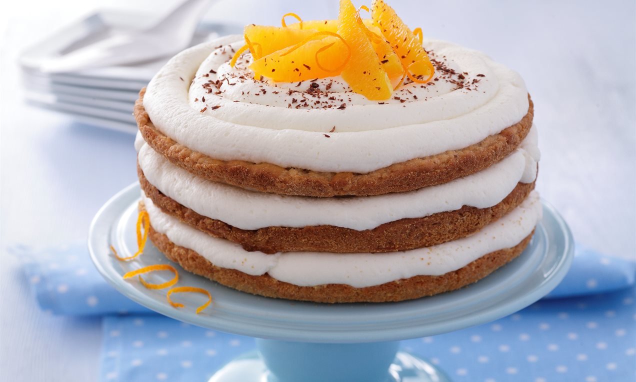 Reistorte mit Orangen-Joghurt-Füllung Rezept | Dr. Oetker
